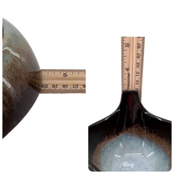 Vtg Peter Pots Pottery 1960s Creamer Sugar Teapot w Lid 4 Pc Ombre - Picture 9 of 9